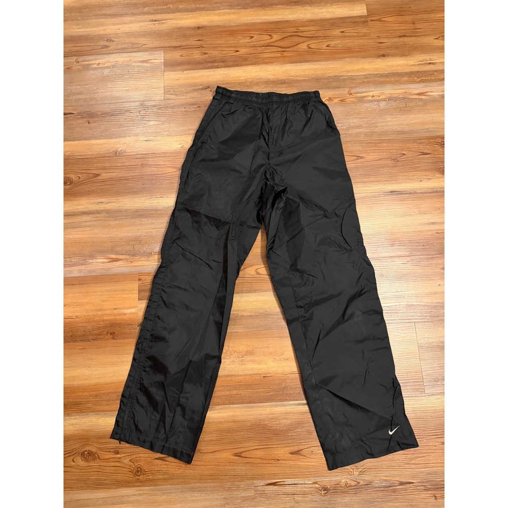 Nike Mens Black Windbreaker Track Pants Ankle Zip Small